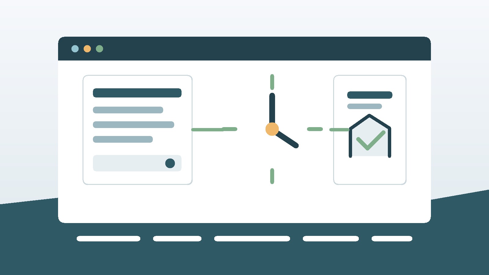 Editorial graphic representing AI audit log visibility for SMBs, with monitored prompts, connectors, outputs, tool calls, and retention evidence.